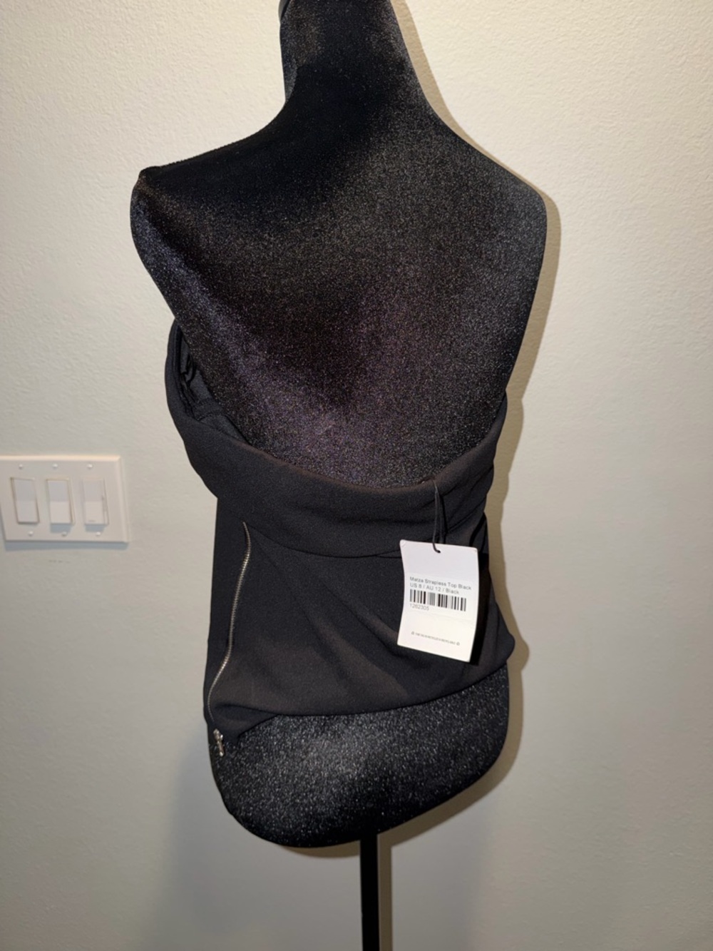 NWT Princess Polly Black Strapless Tube Top with zipper sides Y2K - Picture 5 of 7